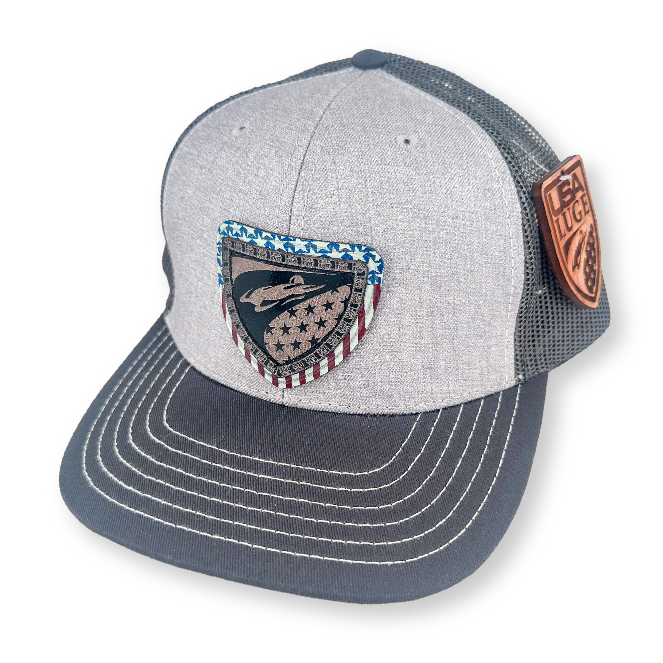USA LUGE ALT LOGO STARS & STRIPES(BLACK SILVER)