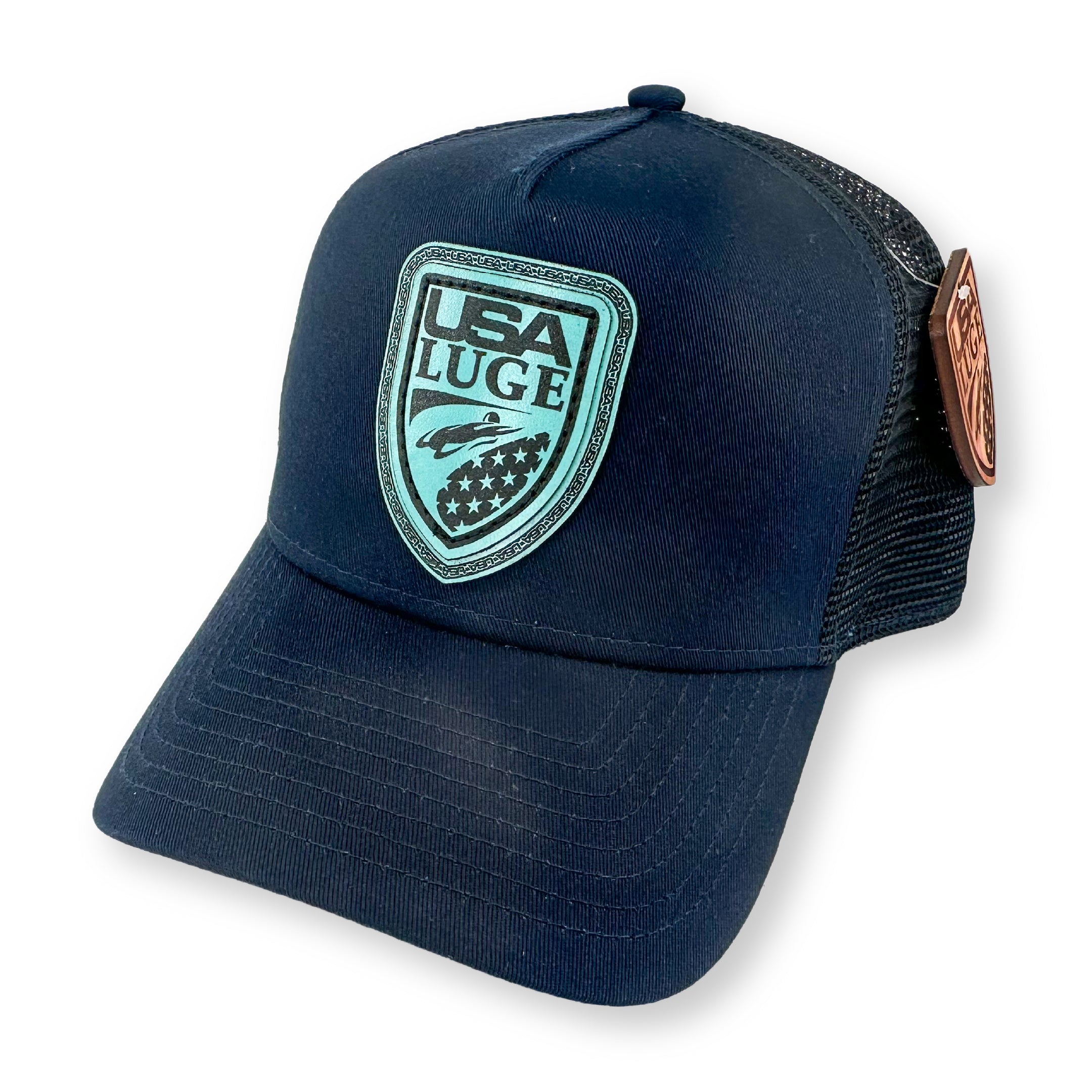 USA Luge Vert Shield Hat (TURQUOISE & BLACK)