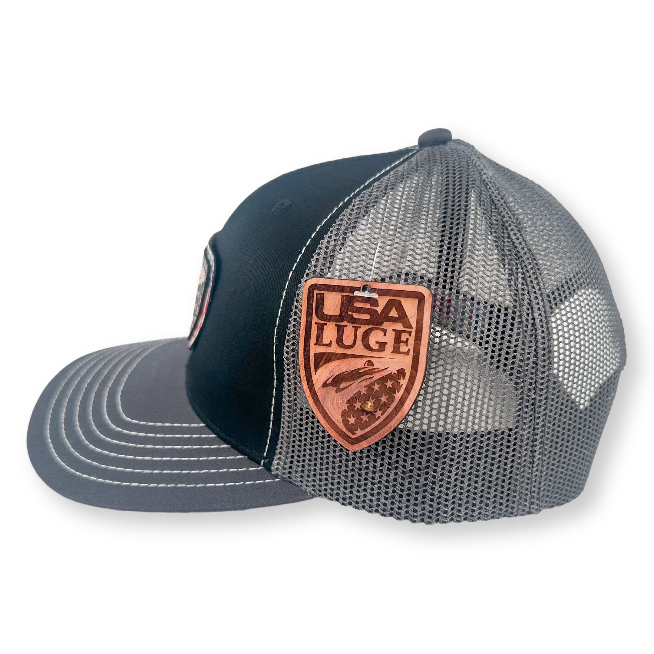 USA LUGE ALT LOGO STARS & STRIPES (SILVER & BLACK)