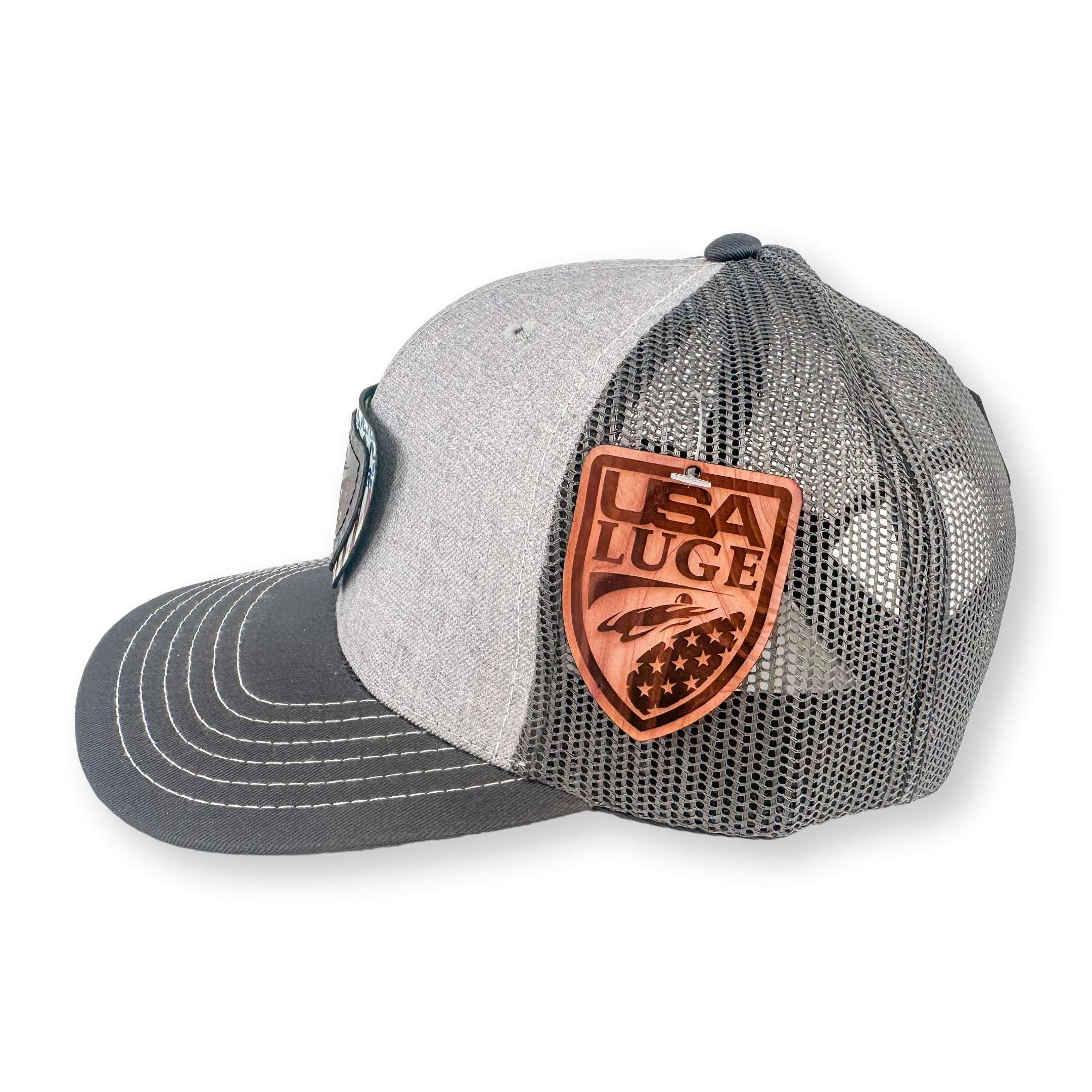 USA LUGE ALT LOGO STARS & STRIPES(BLACK SILVER)