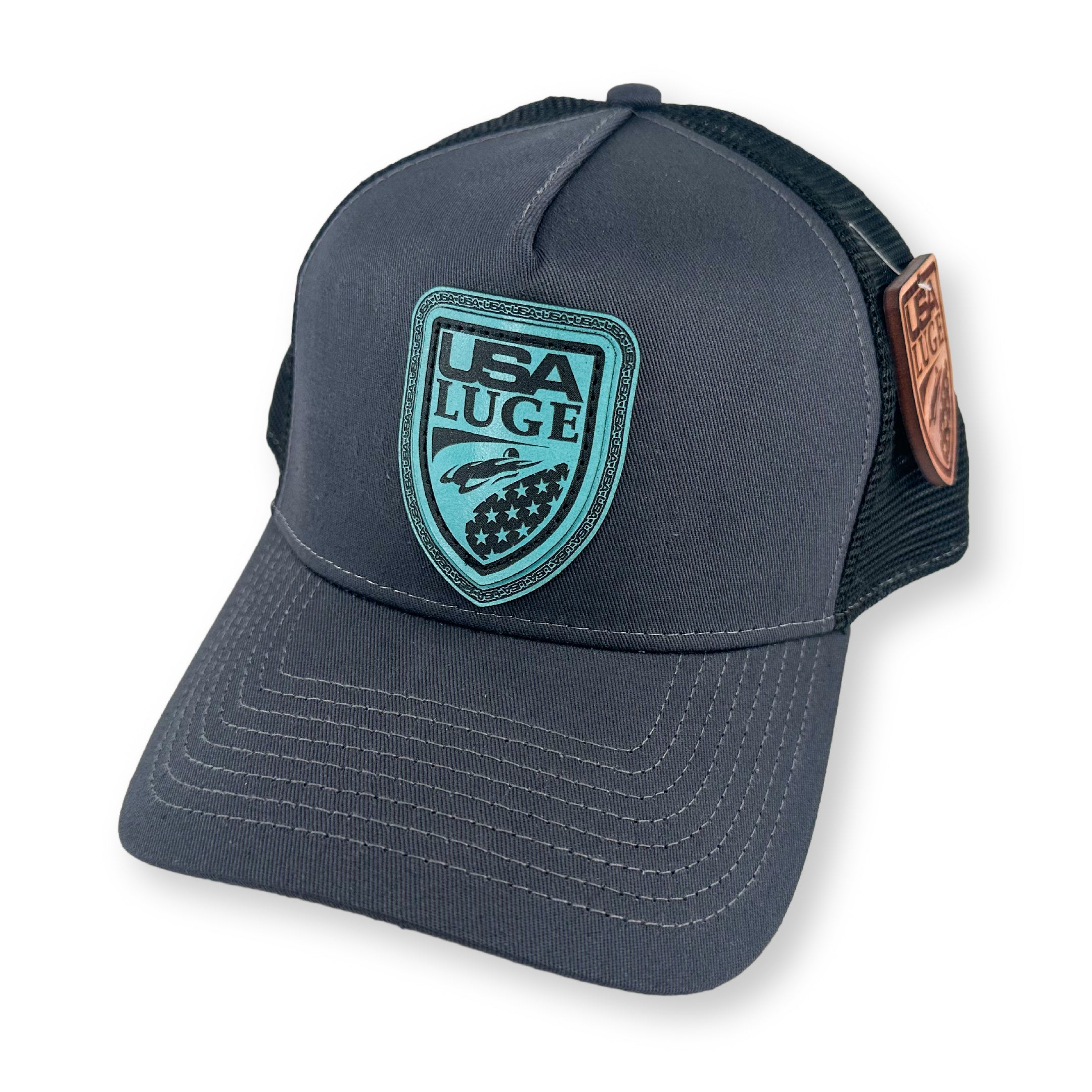 USA Luge Vert Shield Hat (TURQUOISE & BLACK)
