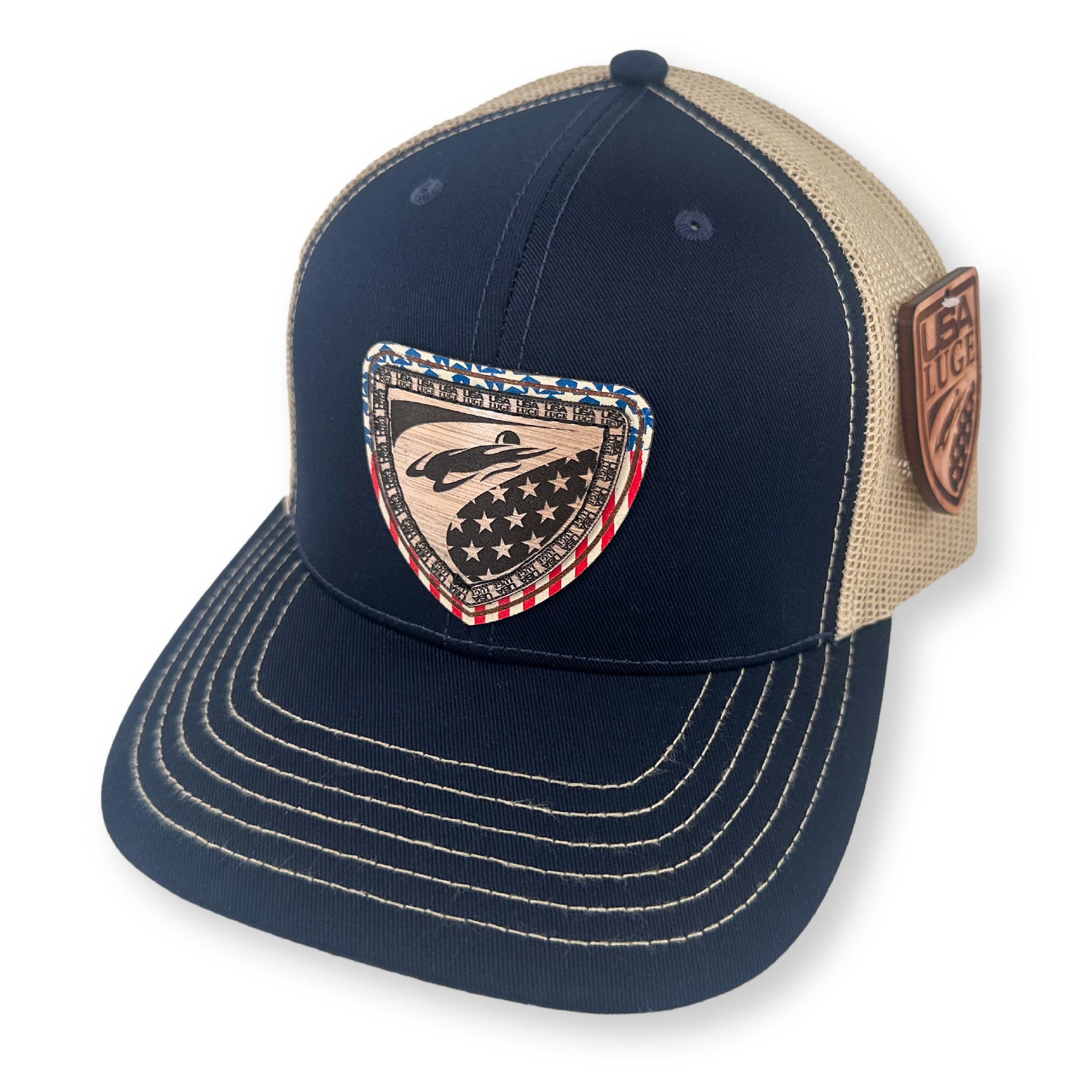 USA LUGE ALT LOGO STARS & STRIPES (SILVER & BLACK)
