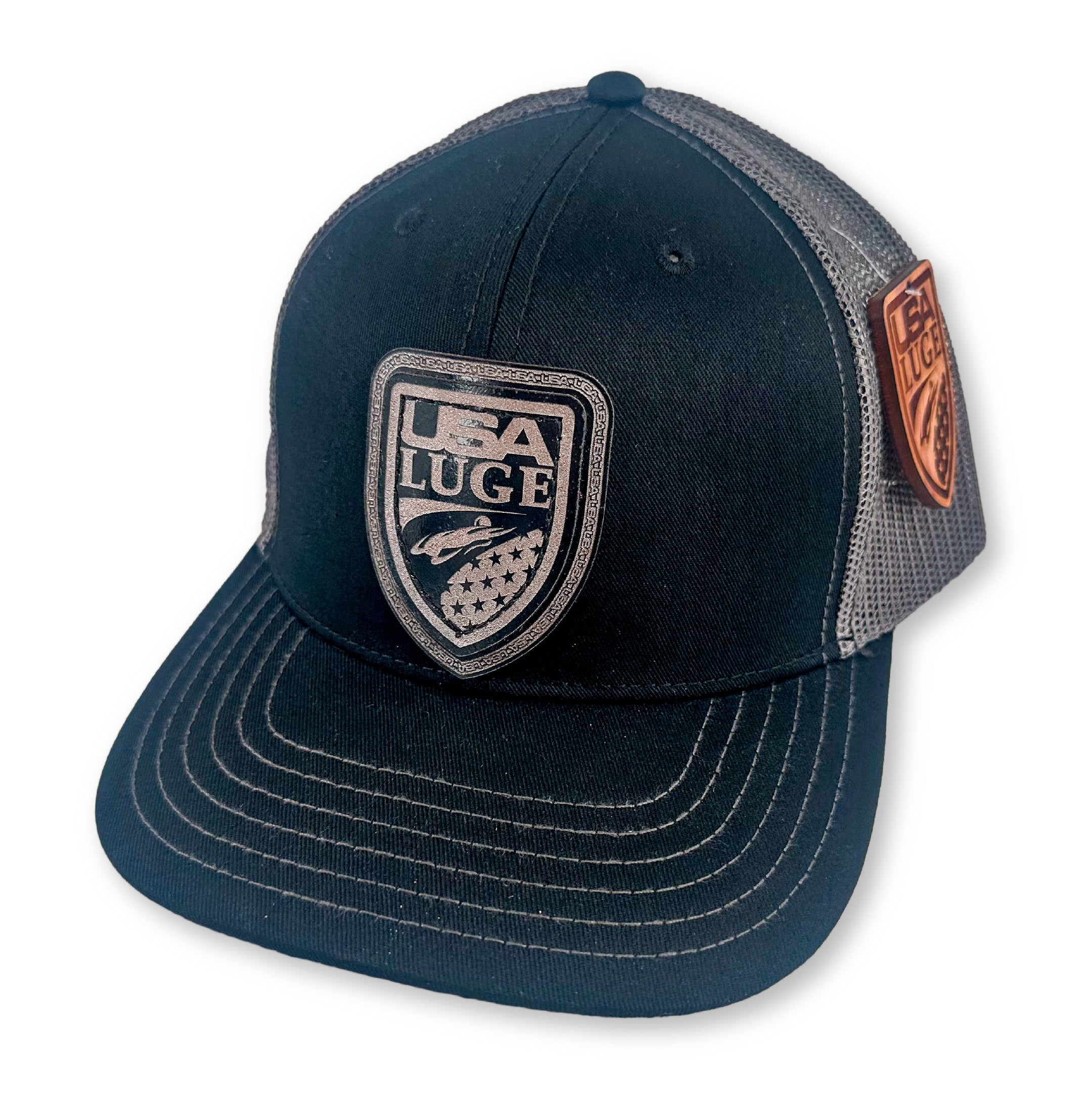 USA LUGE VERT SHIELD HAT(BLACK & SILVER)