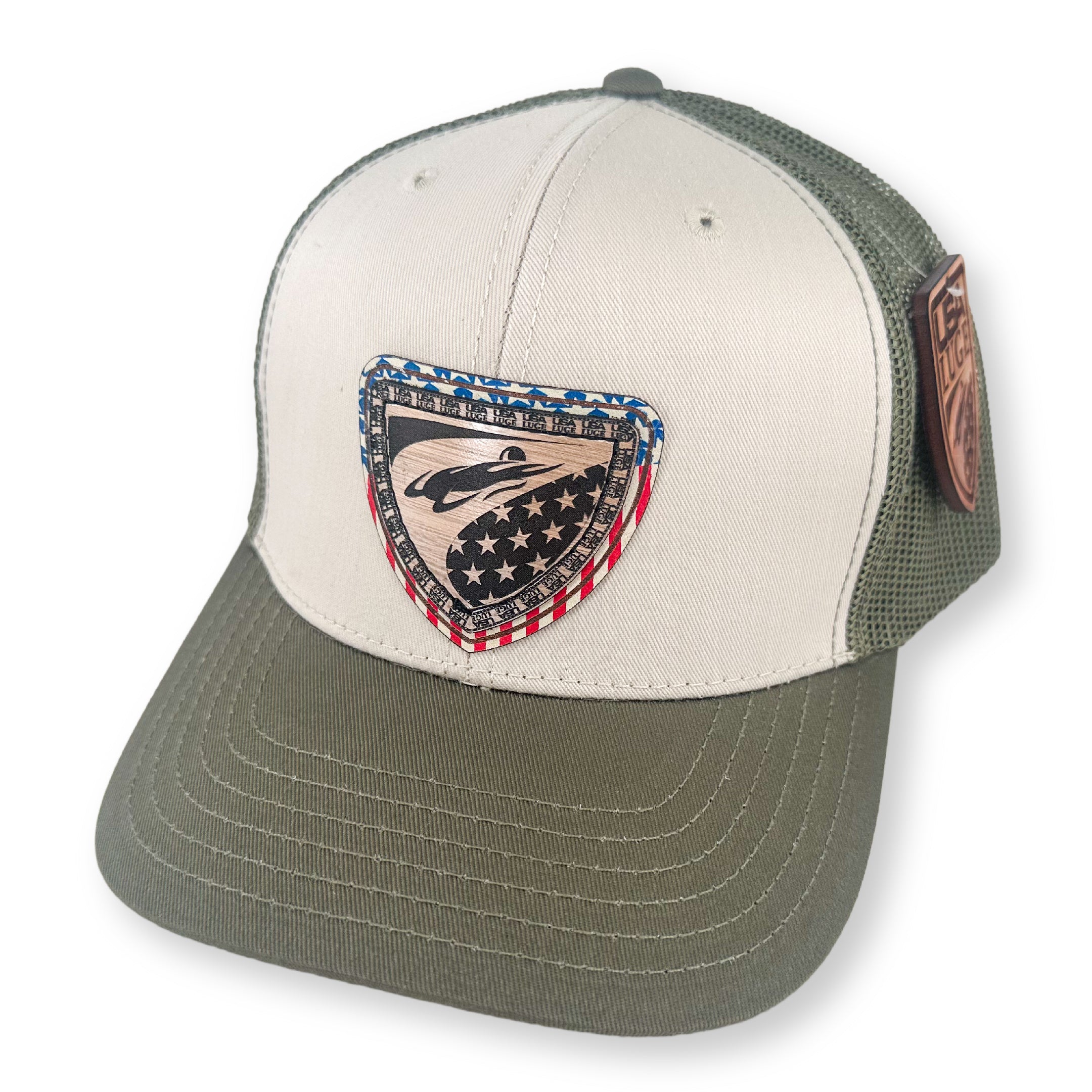 USA LUGE ALT LOGO STARS & STRIPES (SILVER & BLACK)