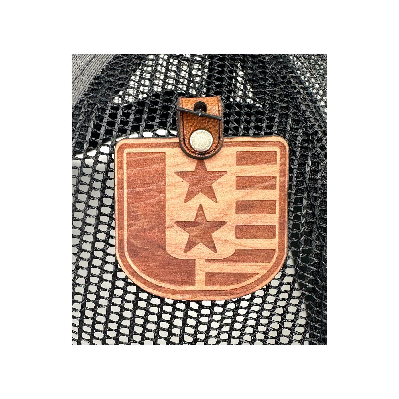 SEVEN FOUR UNION LEATHER AMERICAN FLAG - TRUCKER HAT