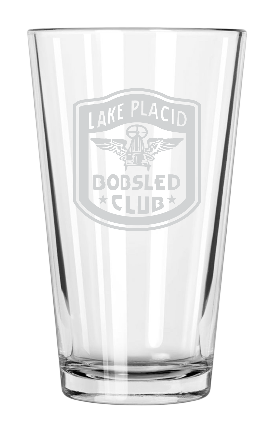 Lake Placid Vintage Shield Pint Glass