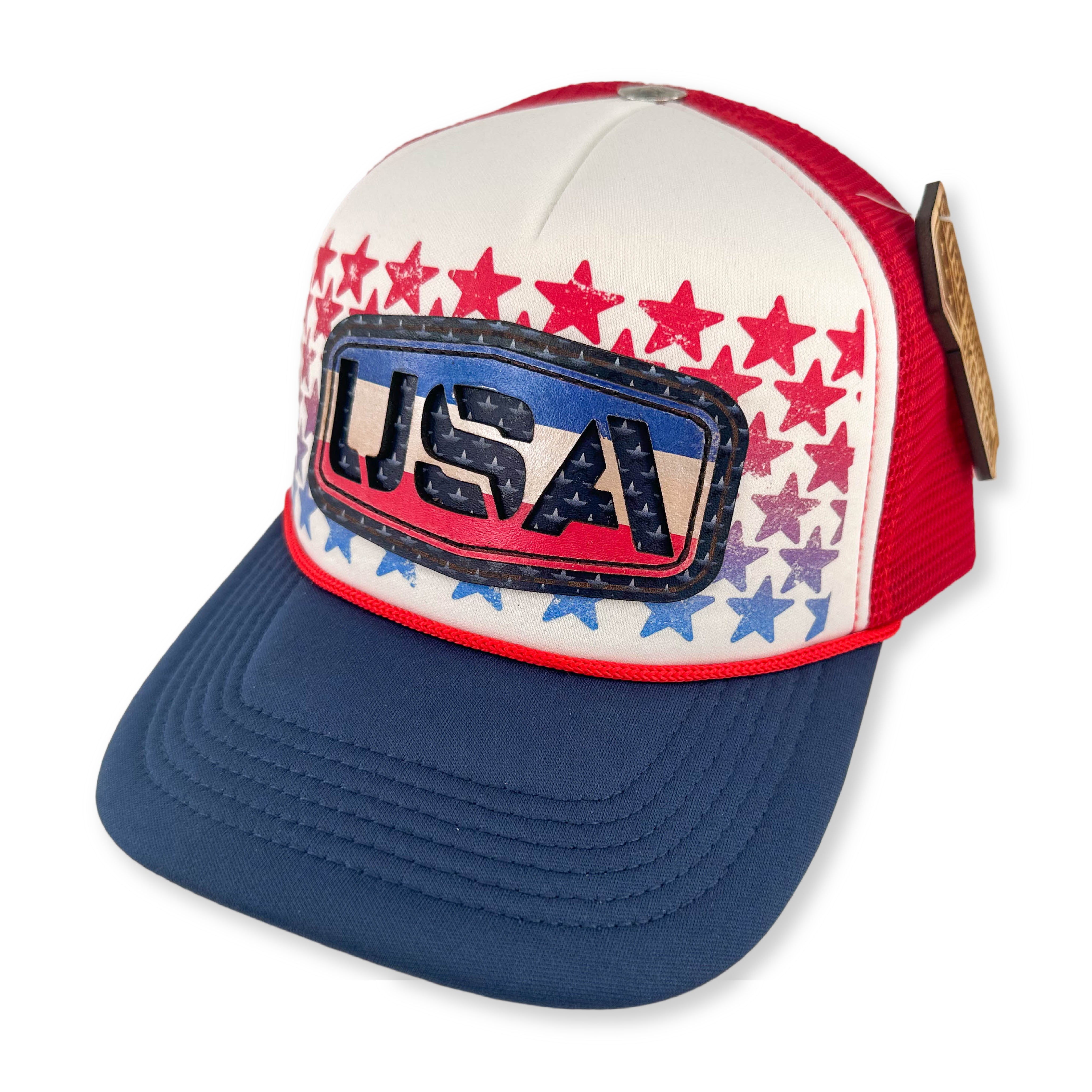 USA Surfer Hat With Under Bill Print