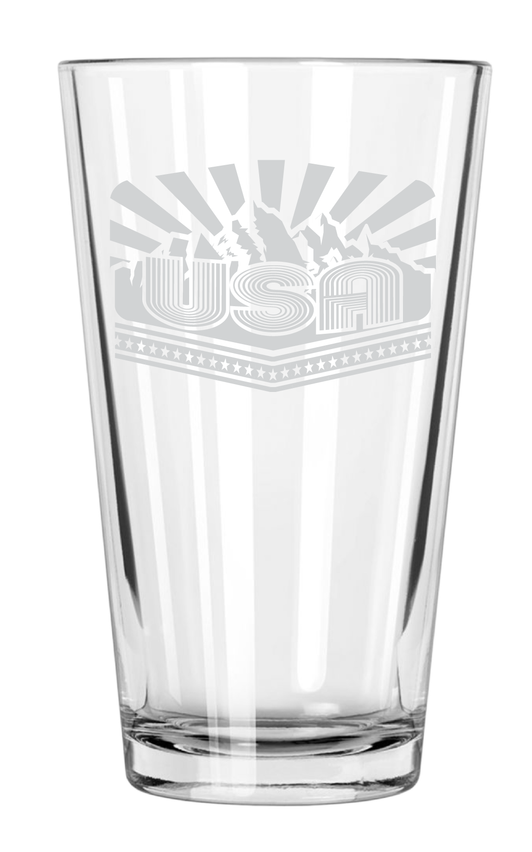 USA Mountain Burst Pint Glass
