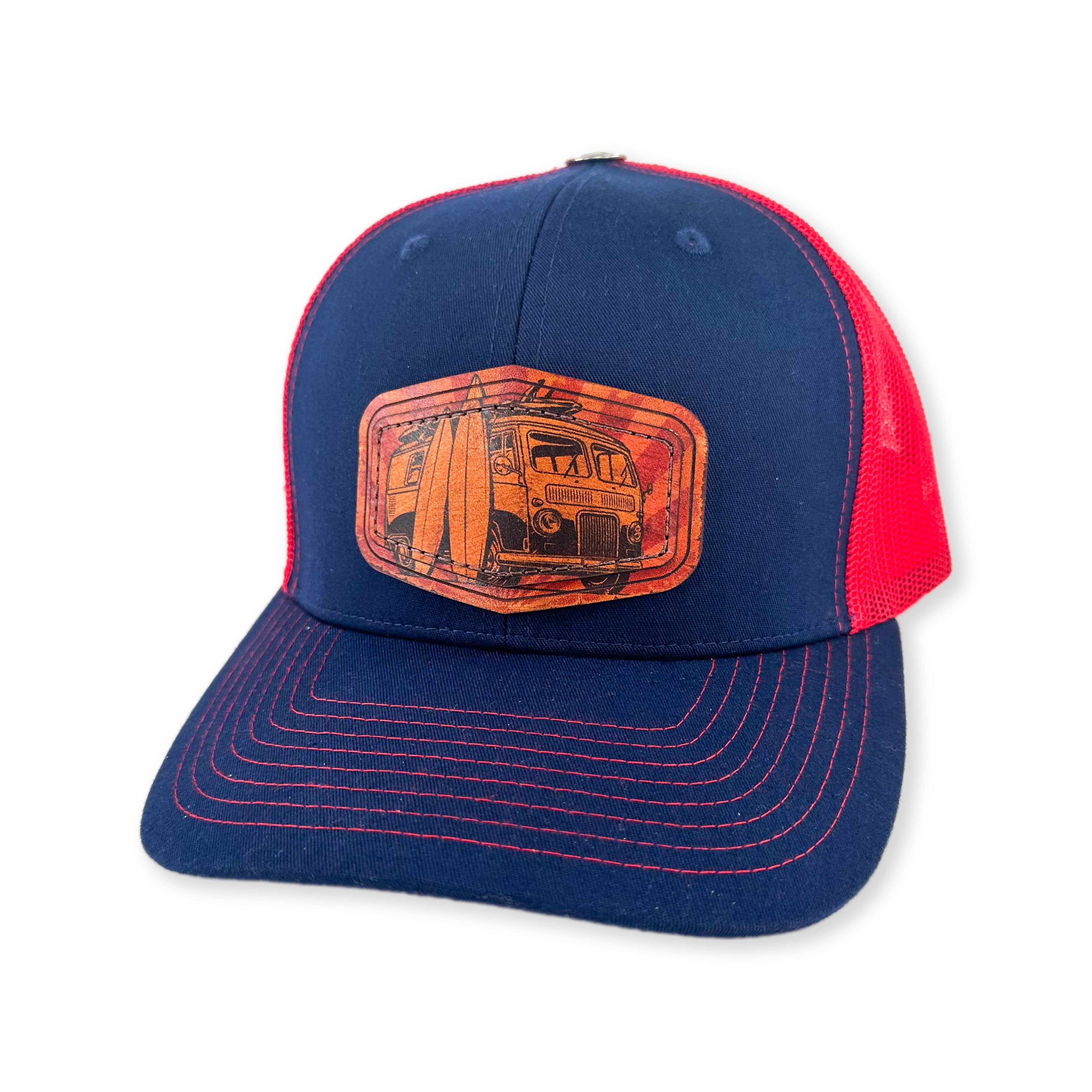 SEVEN FOUR UNION LEATHER SURF TRIP-TRUCKER HAT