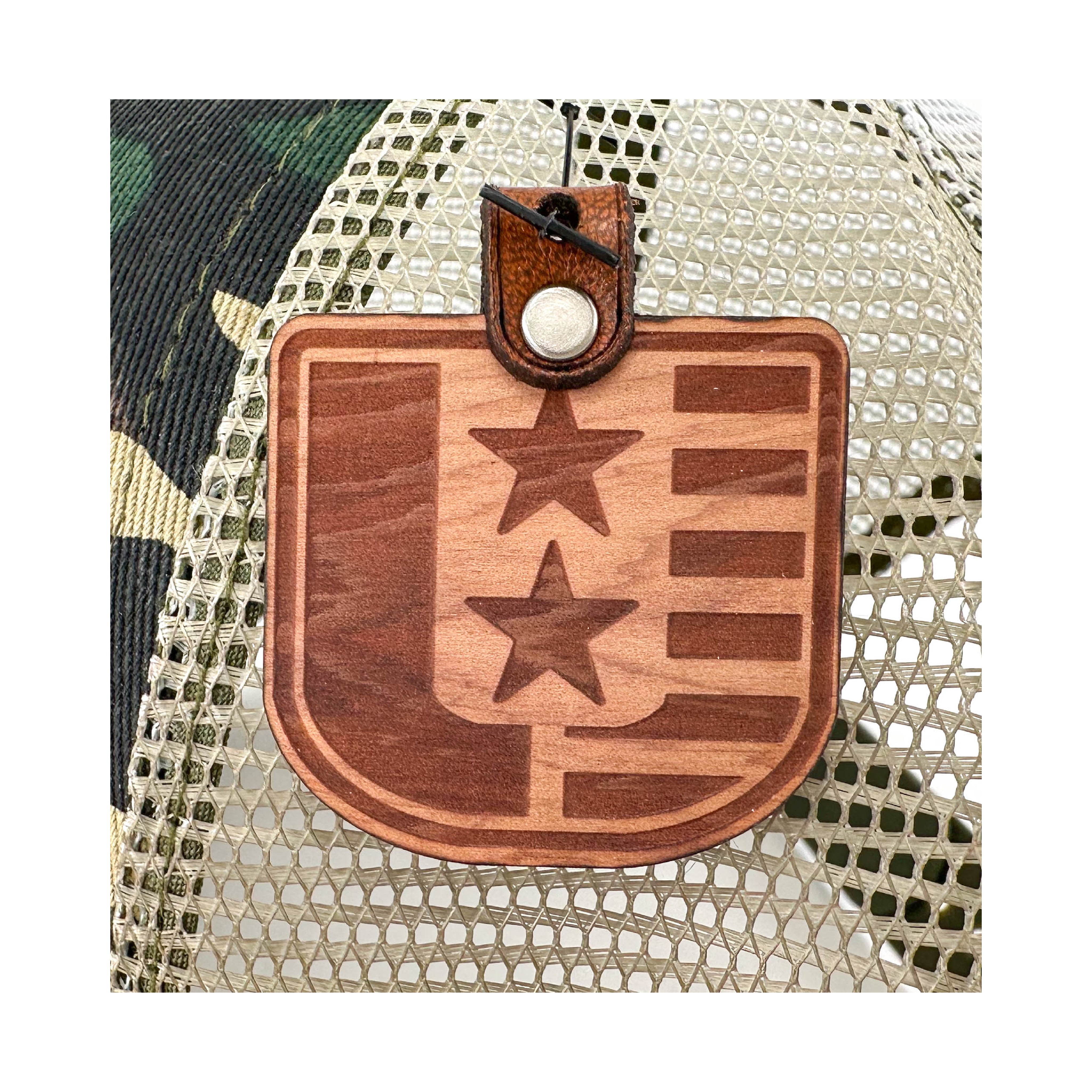 SEVEN FOUR UNION LEATHER DAKOTAH-HUNTER ORANGE - TRUCKER HAT