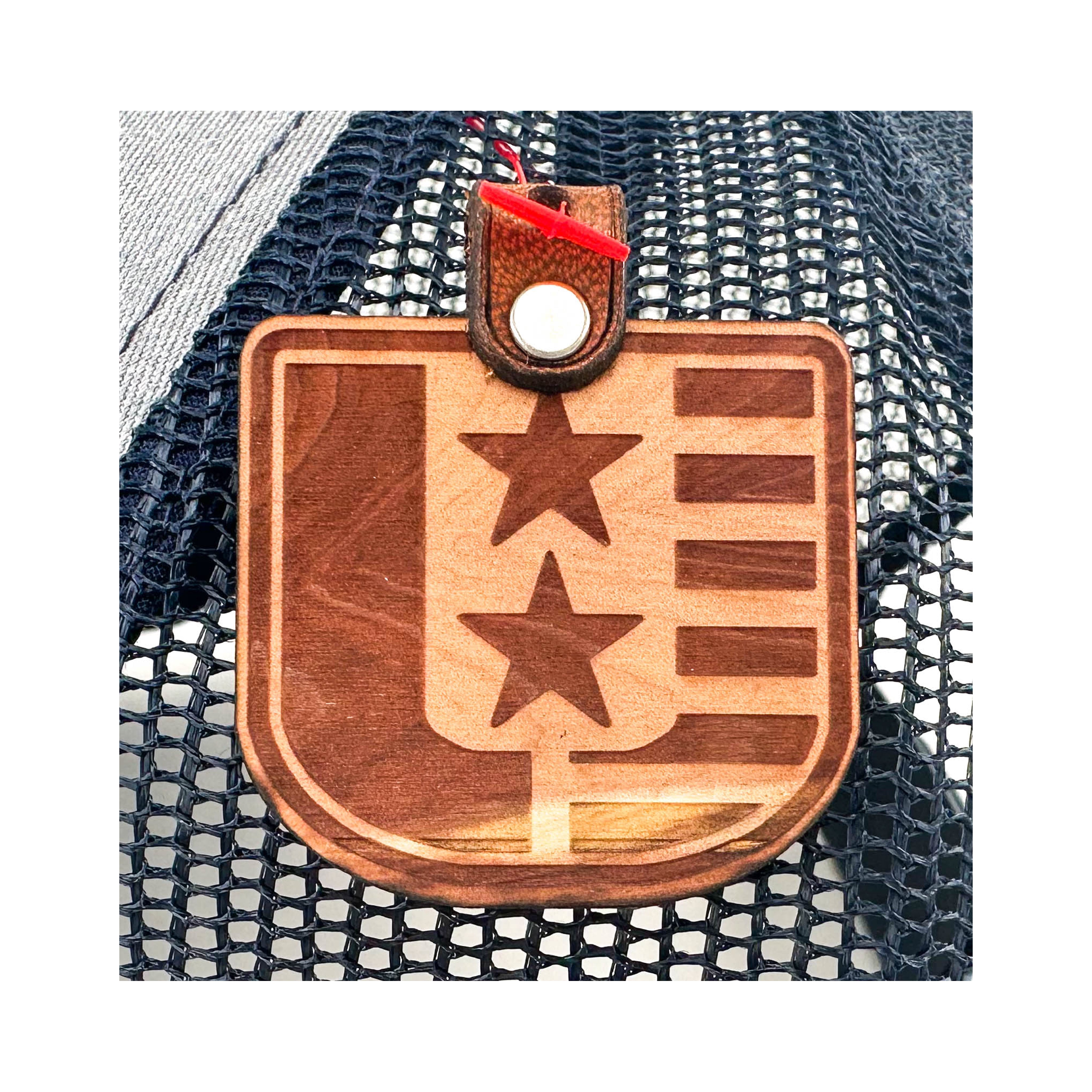 SEVEN FOUR UNION LEATHER UNION JACK SHIELD - TRUCKER HAT