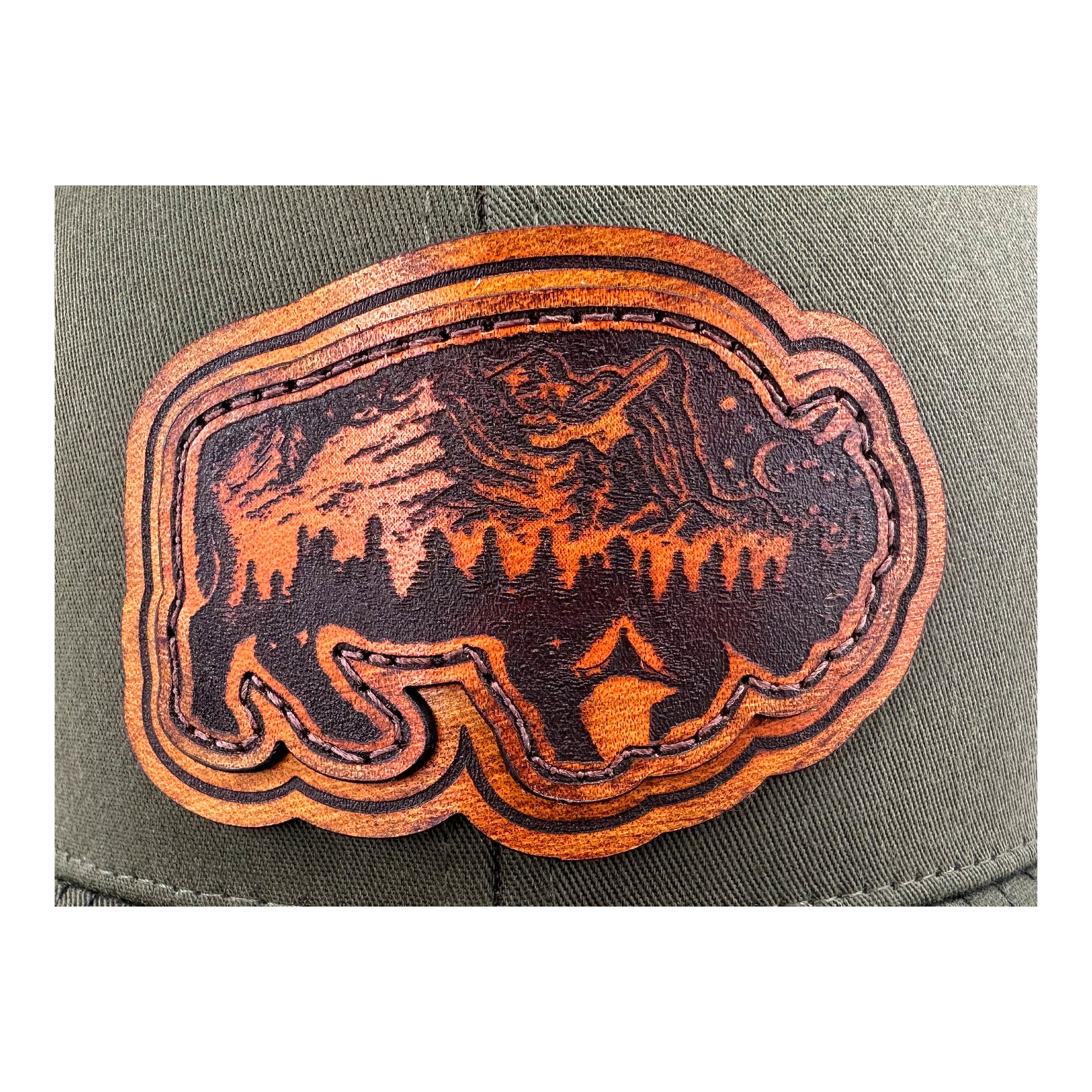 SEVEN FOUR UNION LEATHER WILD BISON - TRUCKER HAT
