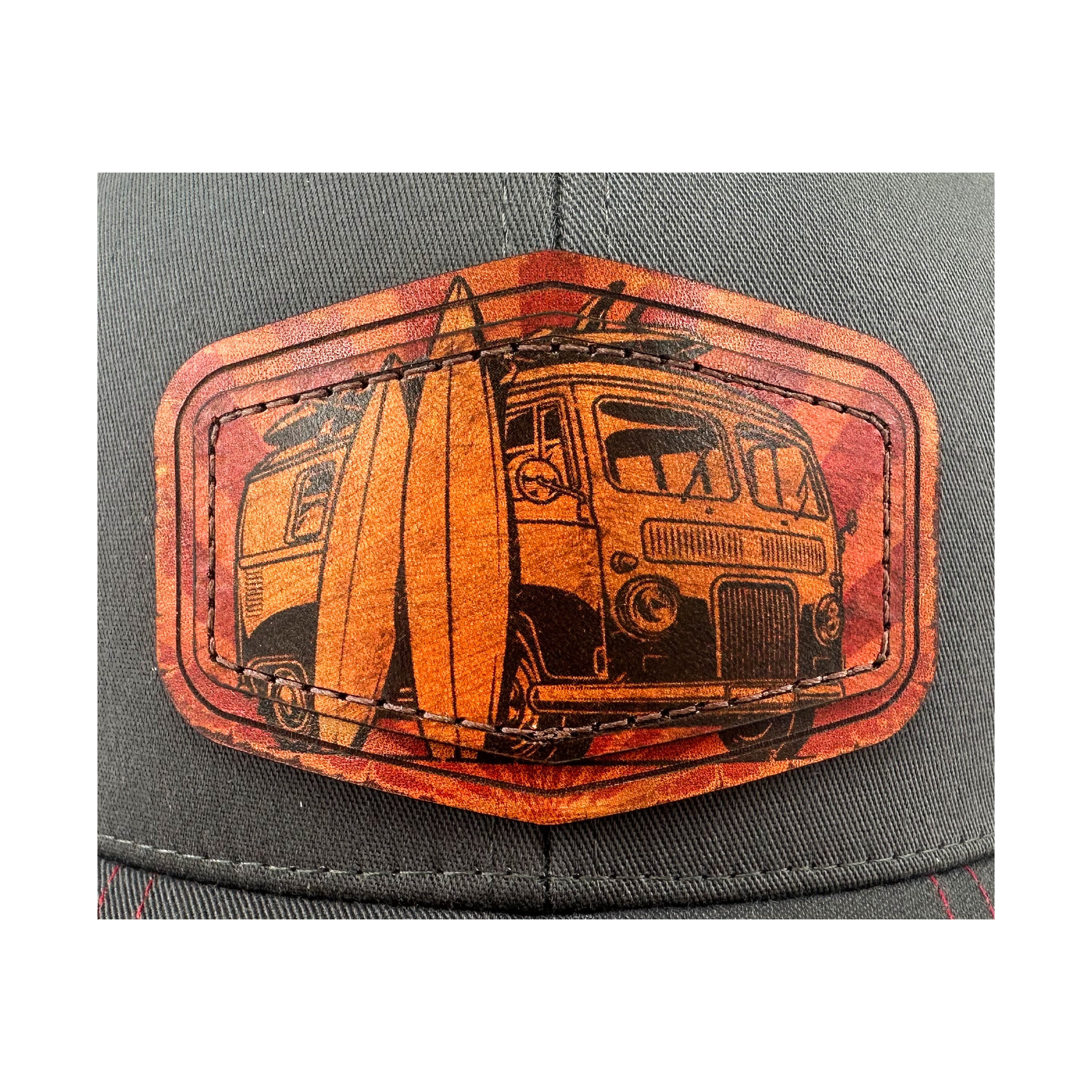 SEVEN FOUR UNION LEATHER SURF TRIP-TRUCKER HAT