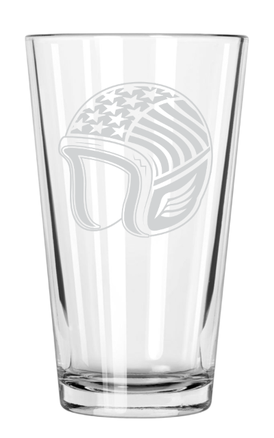 USA All American Helmet Pint Glass