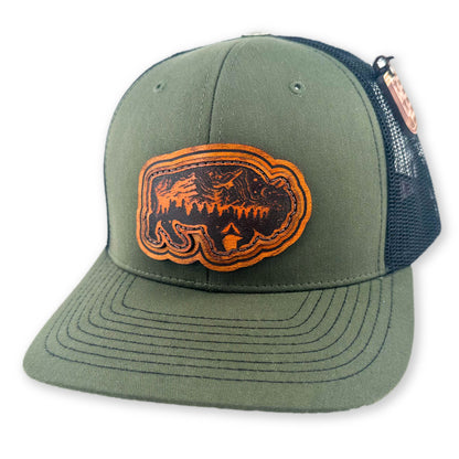 SEVEN FOUR UNION LEATHER WILD BISON - TRUCKER HAT