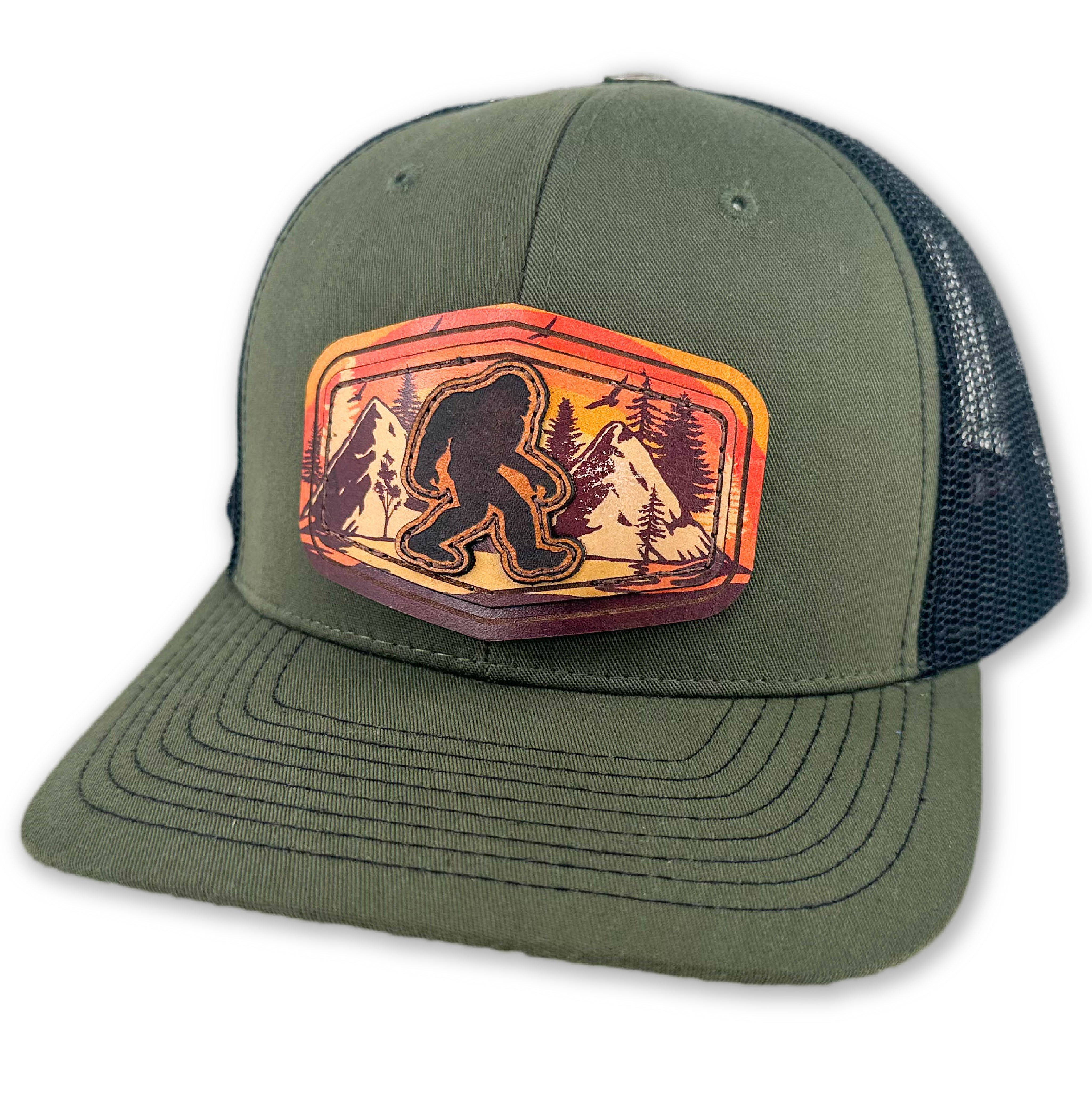 SEVEN FOUR UNION LEATHER-BIG-FOOT MTN - TRUCKER HAT