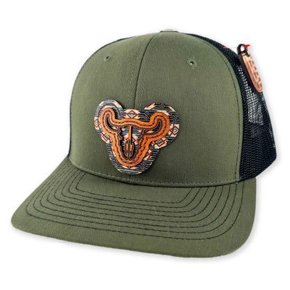 SEVEN FOUR UNION LEATHER BULL N BONES - TRUCKER HAT