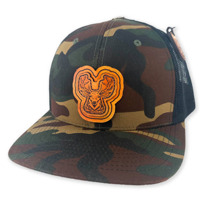 SEVEN FOUR UNION LEATHER UNION BUCK - TRUCKER HAT