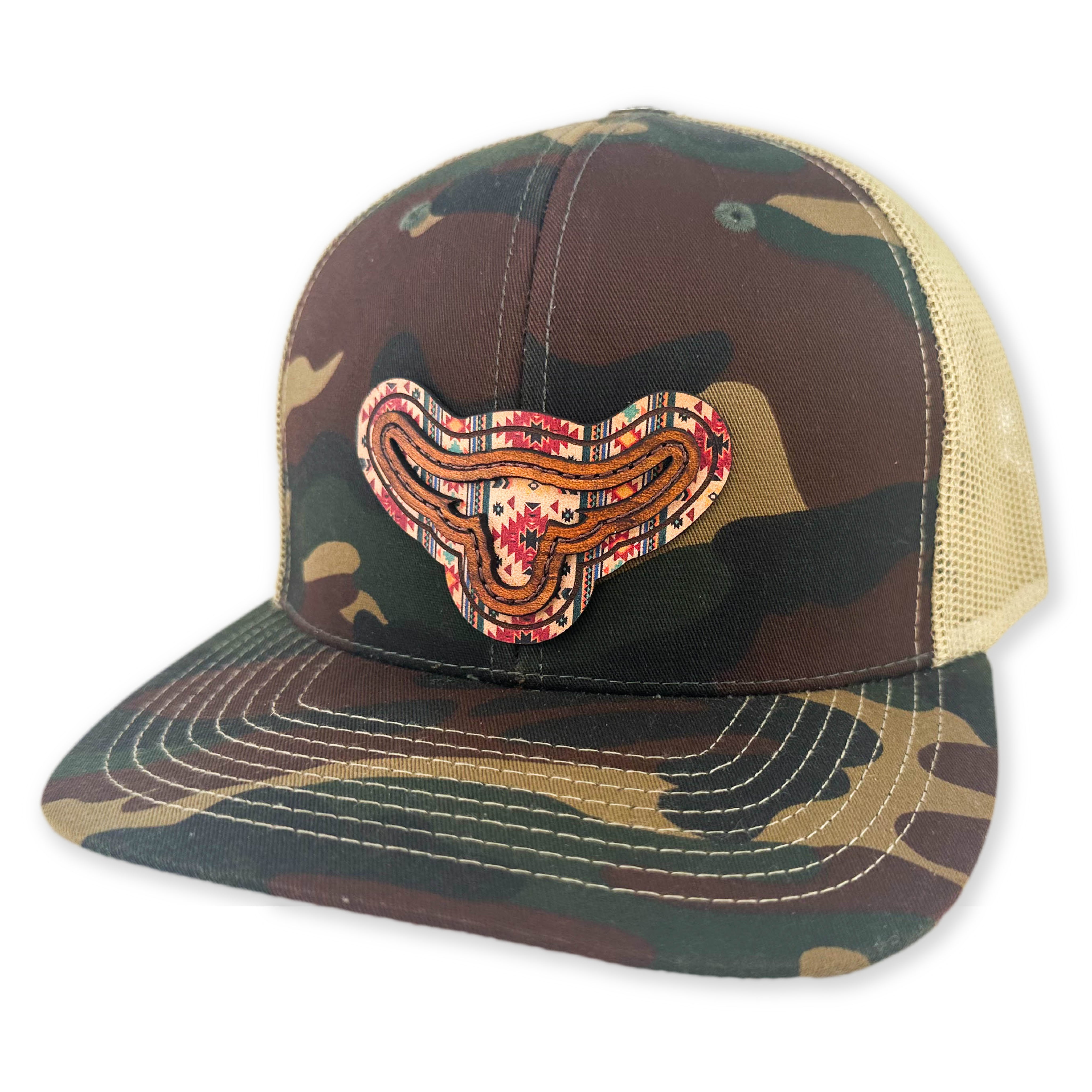 SEVEN FOUR UNION LEATHER SANTA FE LONGHORN - TRUCKER HAT