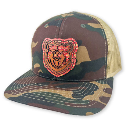 SEVEN FOUR UNION LEATHER KODIAK BEAR - TRUCKER HAT