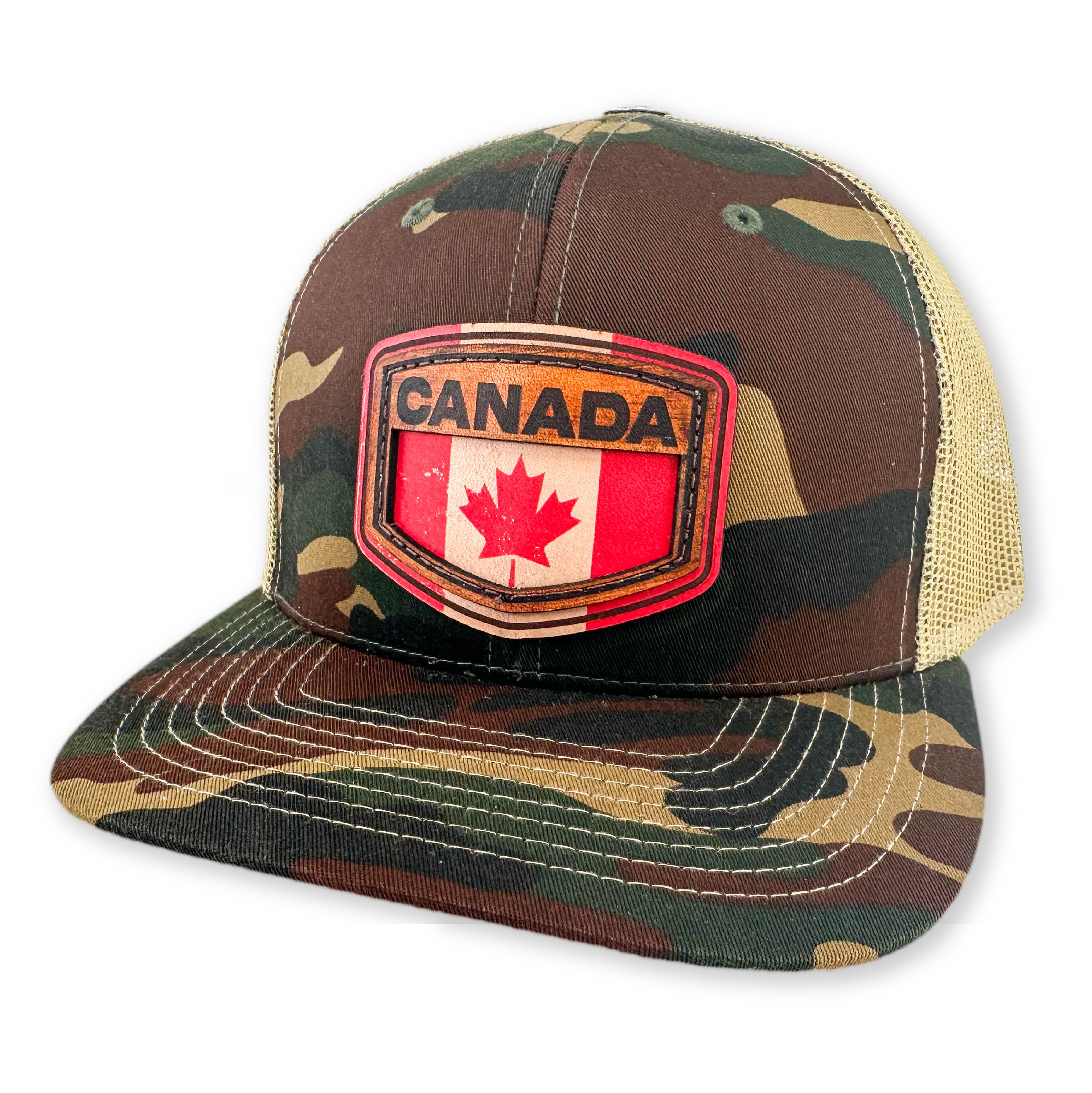 SEVEN FOUR UNION LEATHER CANADA SHIELD - TRUCKER HAT