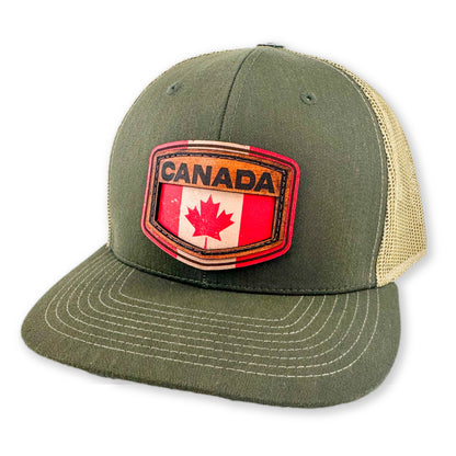 SEVEN FOUR UNION LEATHER CANADA SHIELD - TRUCKER HAT