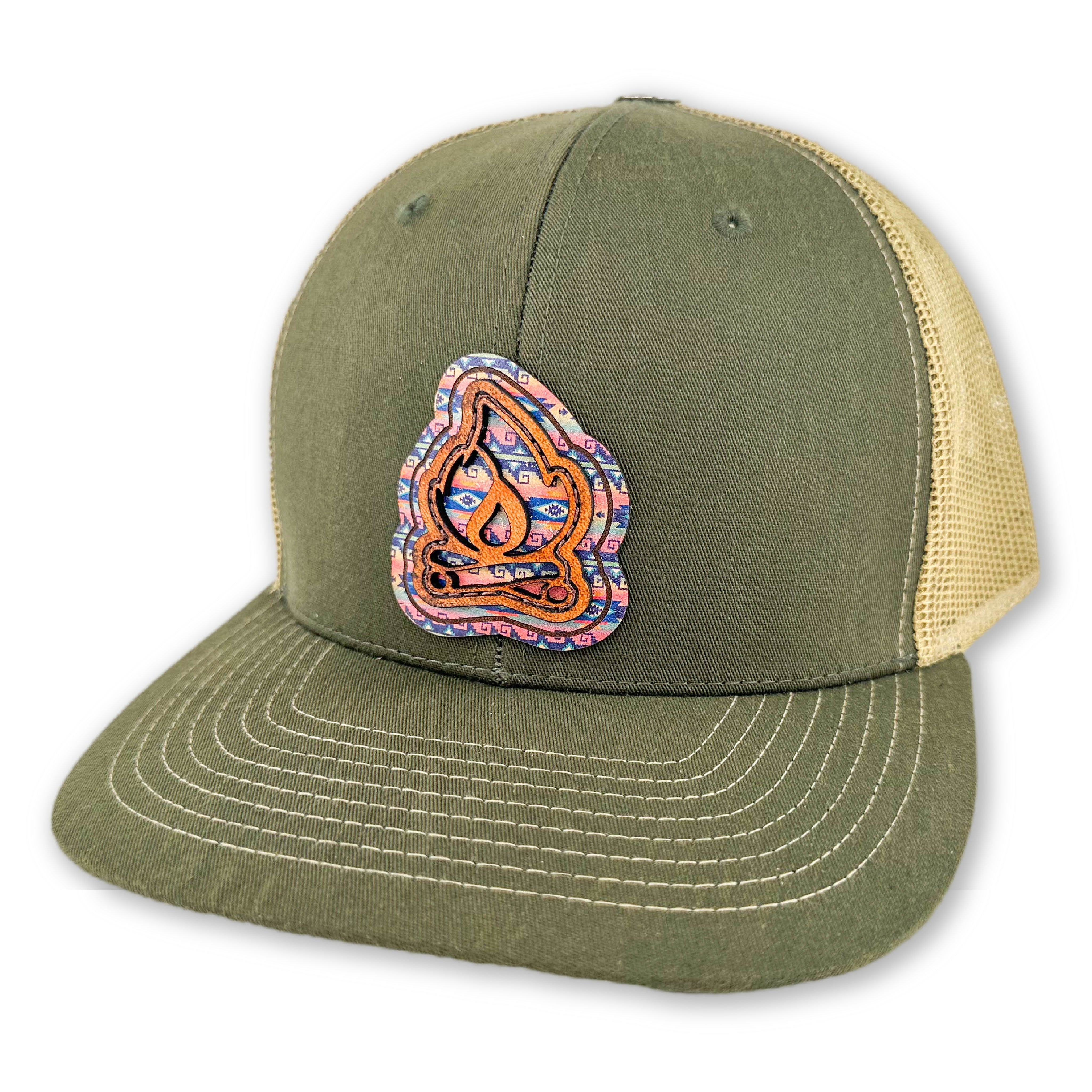 SEVEN FOUR UNION LEATHER NATIVE CAMPFIRE - TRUCKER HAT