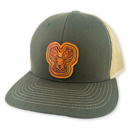 SEVEN FOUR UNION LEATHER UNION BUCK - TRUCKER HAT