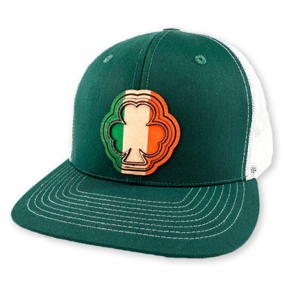 SEVEN FOUR UNION LEATHER IRISH CLOVER - TRUCKER HAT