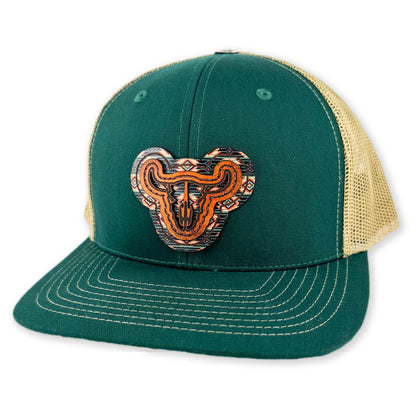 SEVEN FOUR UNION LEATHER BULL N BONES - TRUCKER HAT