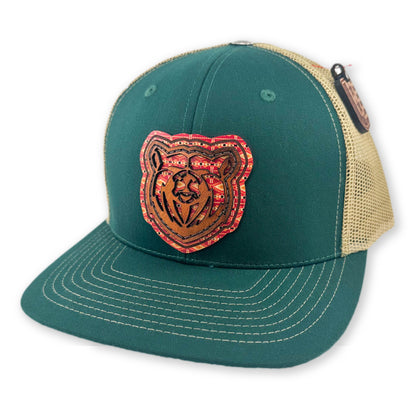 SEVEN FOUR UNION LEATHER KODIAK BEAR - TRUCKER HAT