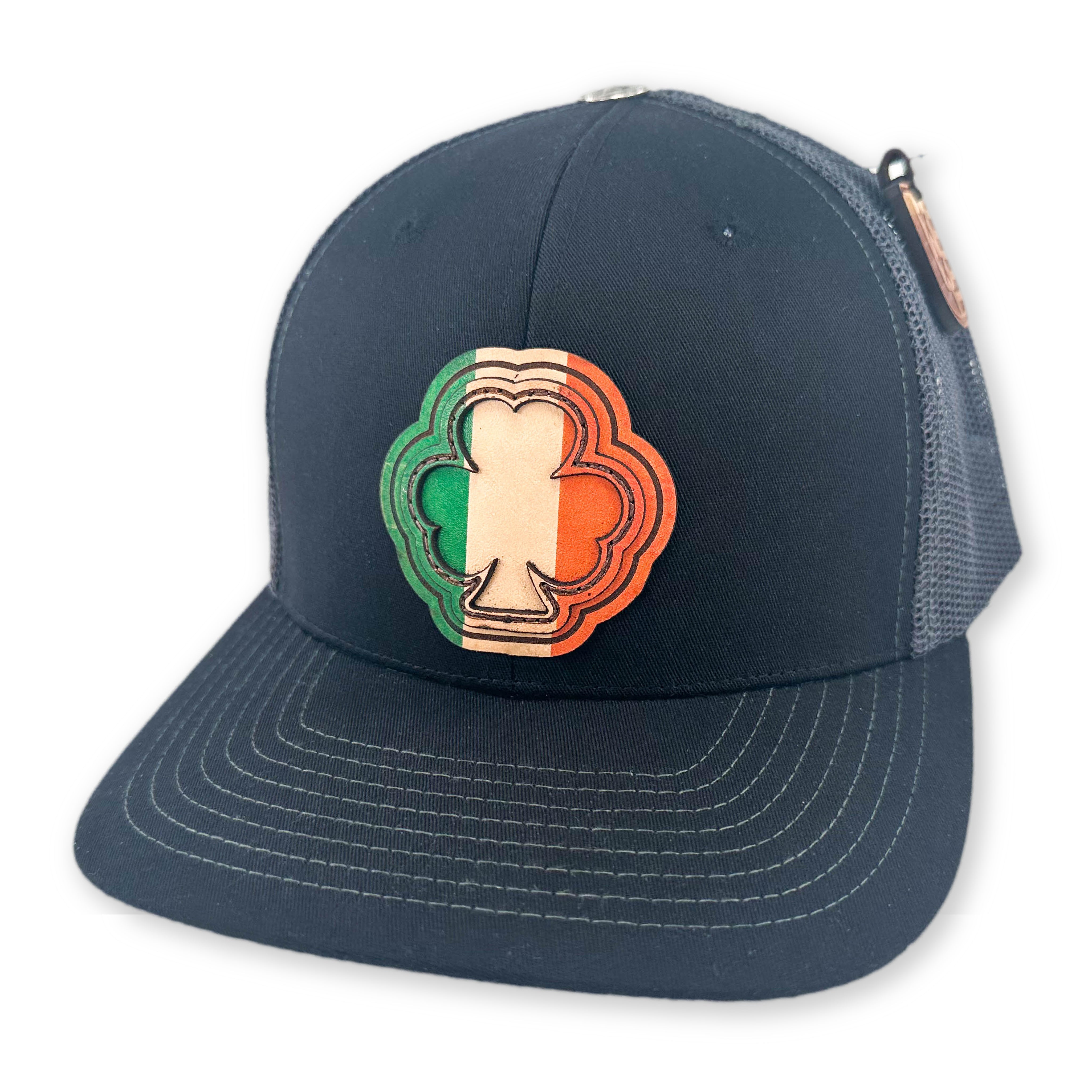 SEVEN FOUR UNION LEATHER IRISH CLOVER - TRUCKER HAT