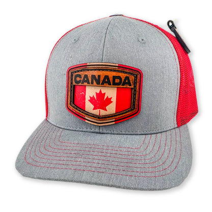 SEVEN FOUR UNION LEATHER CANADA SHIELD - TRUCKER HAT