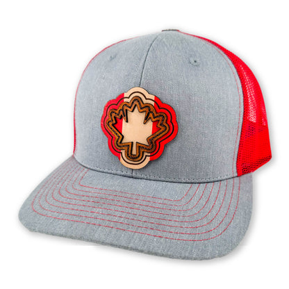 SEVEN FOUR UNION LEATHER CANADIAN MAPLE LEAF - TRUCKER HAT