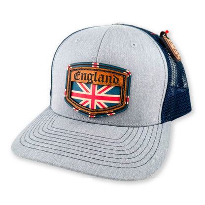 SEVEN FOUR UNION LEATHER UNION JACK SHIELD - TRUCKER HAT