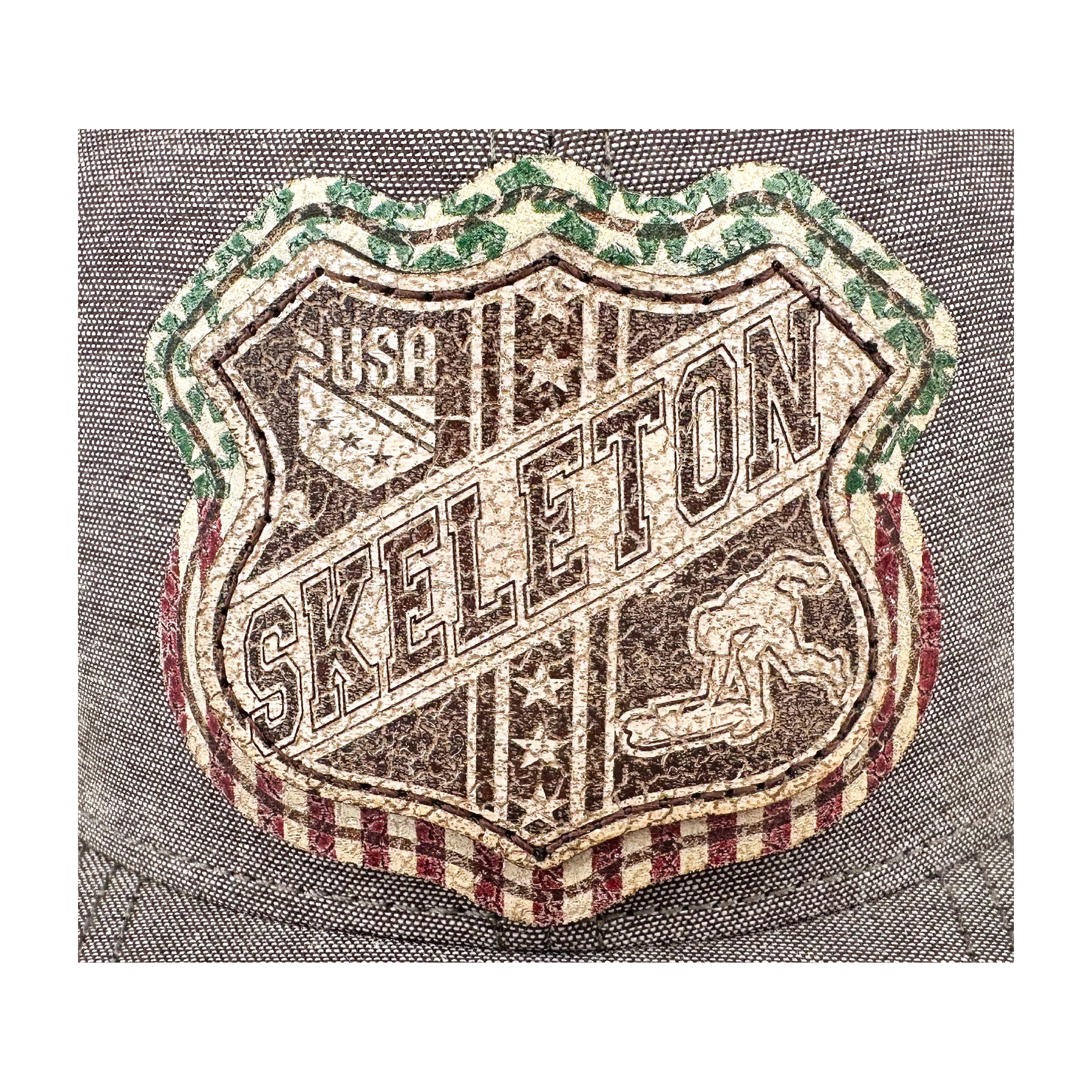 USA SKELETON TEAM SHIELD WITH UNDER BILL PRINT