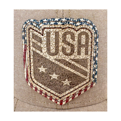 USA TEAM LOGO SHIELD WITH UNDER BILL PRINT KHAKI