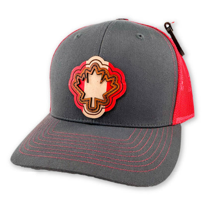 SEVEN FOUR UNION LEATHER CANADIAN MAPLE LEAF - TRUCKER HAT