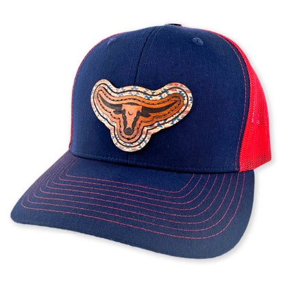 SEVEN FOUR UNION LEATHER UNION LONGHORN - TRUCKER HAT