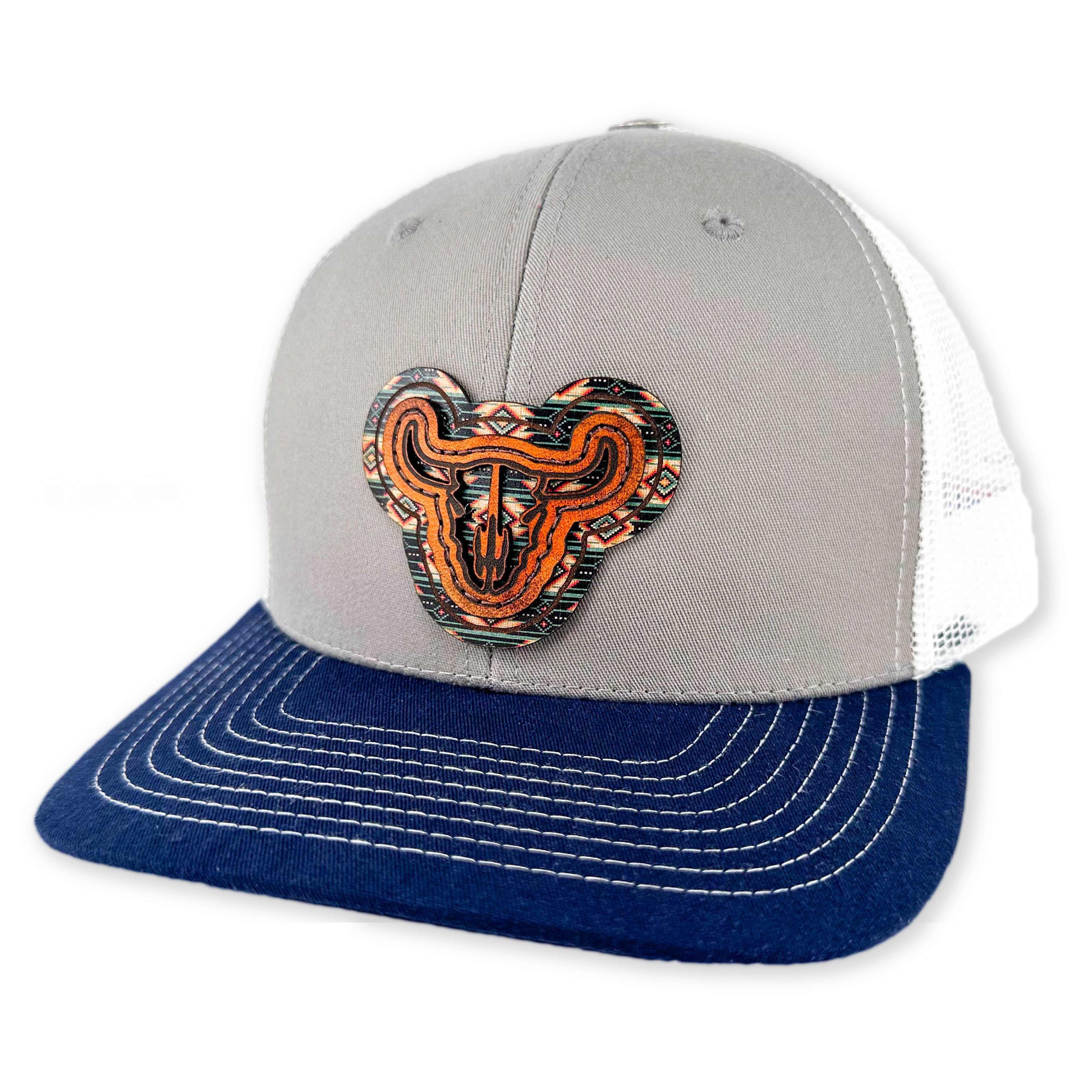 SEVEN FOUR UNION LEATHER BULL N BONES - TRUCKER HAT