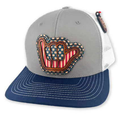 SEVEN FOUR UNION LEATHER HANG-LOOSE AMERICA - TRUCKER HAT