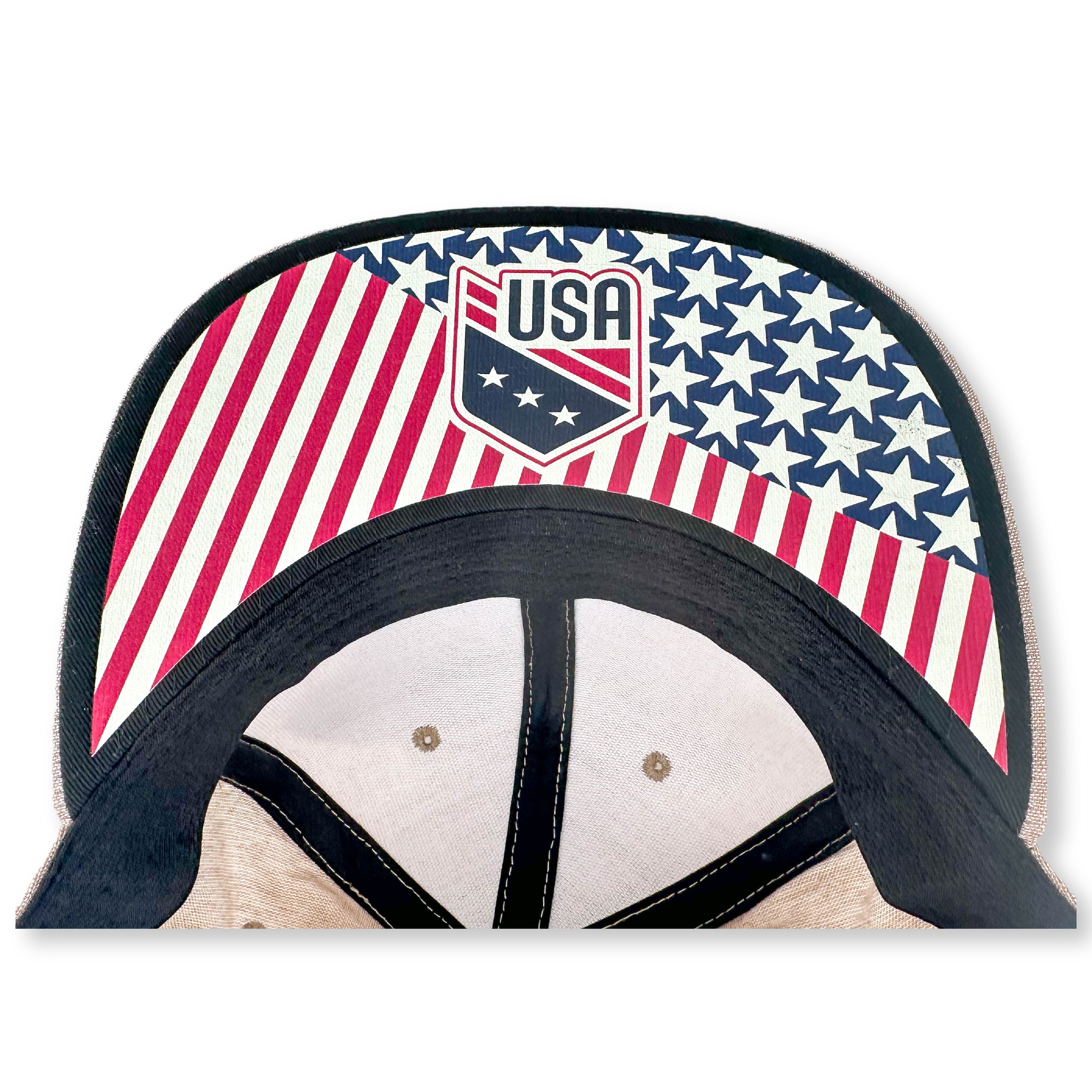 USA TEAM LOGO SHIELD WITH UNDER BILL PRINT KHAKI