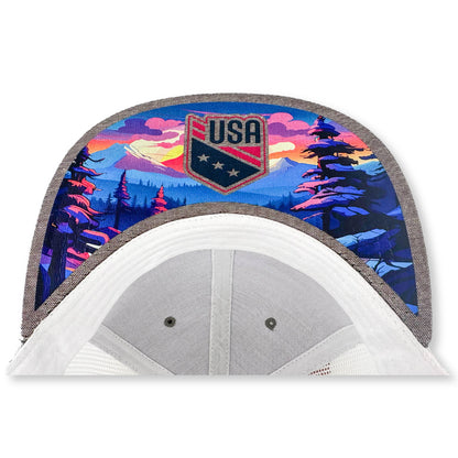 USA BOBSLED SCAPE WITH UNDER BILL PRINT