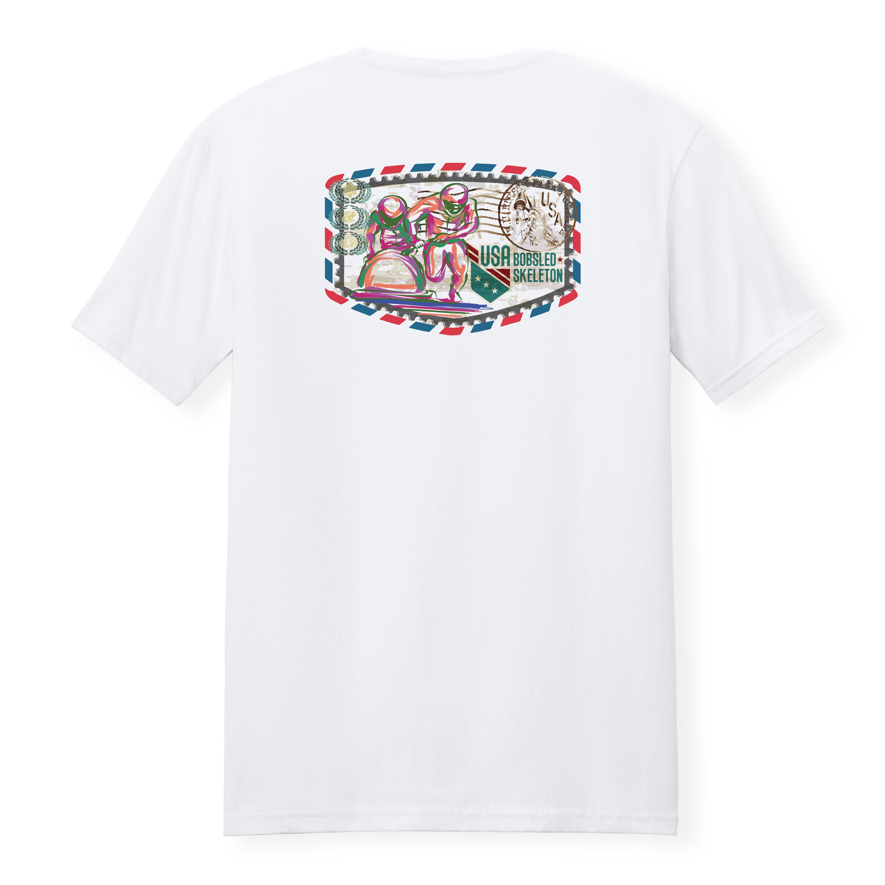 USA Bobsled & Skeleton Stamp T-Shirt