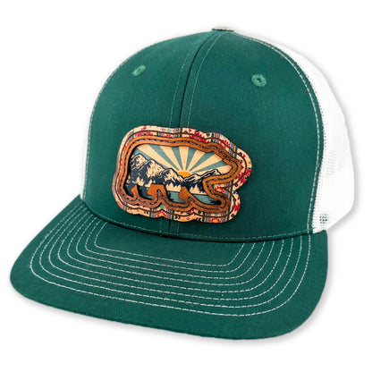 SEVEN FOUR UNION LEATHER NATIVE MOUNTAIN BEAR - TRUCKER HAT