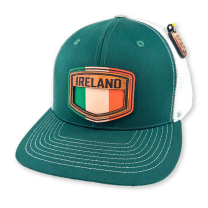 SEVEN FOUR UNION LEATHER IRISH SHIELD - TRUCKER HAT