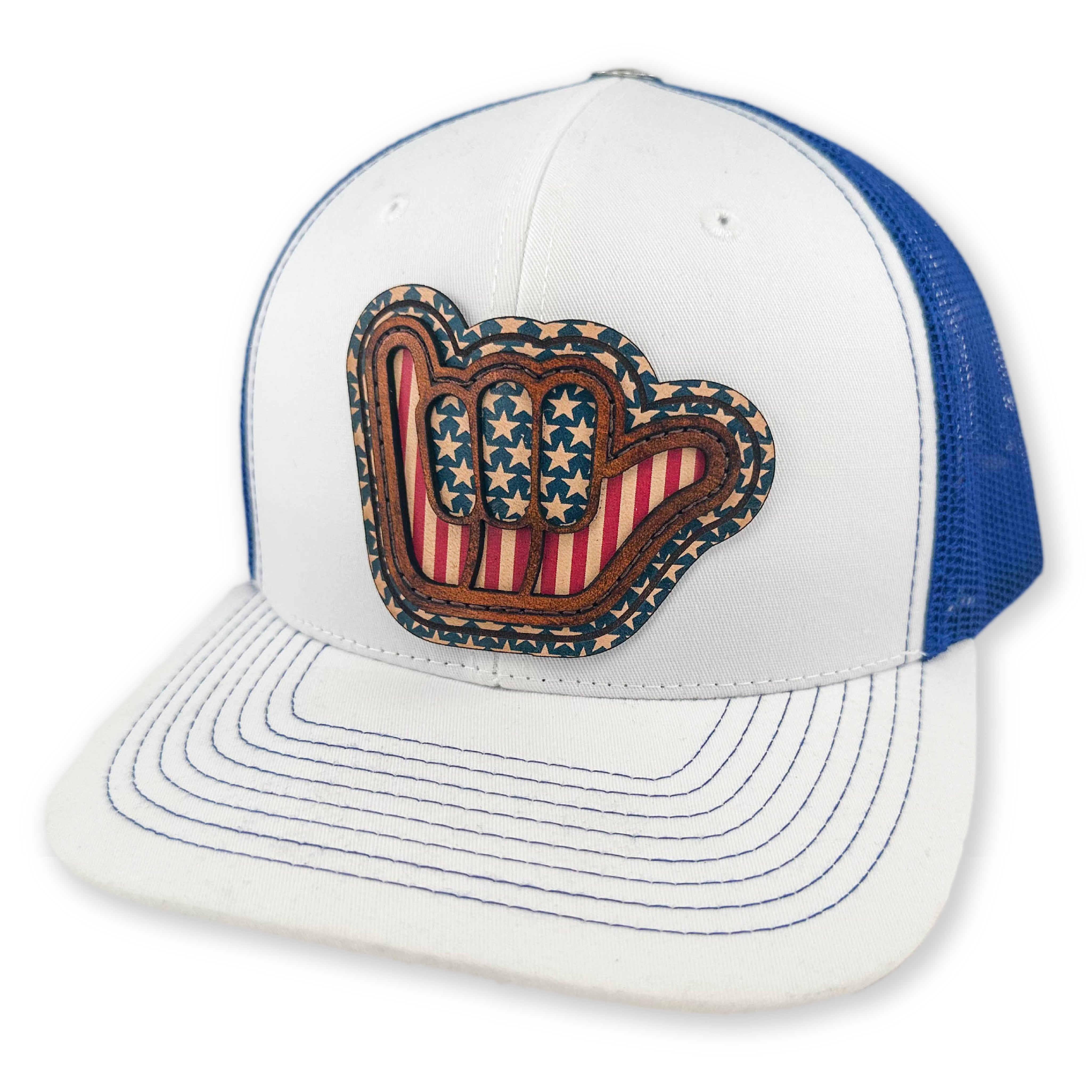 SEVEN FOUR UNION LEATHER HANG-LOOSE AMERICA - TRUCKER HAT