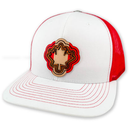 SEVEN FOUR UNION LEATHER CANADIAN MAPLE LEAF - TRUCKER HAT