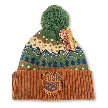 USA TEAM LOGO MOUINTAINS BEANIE