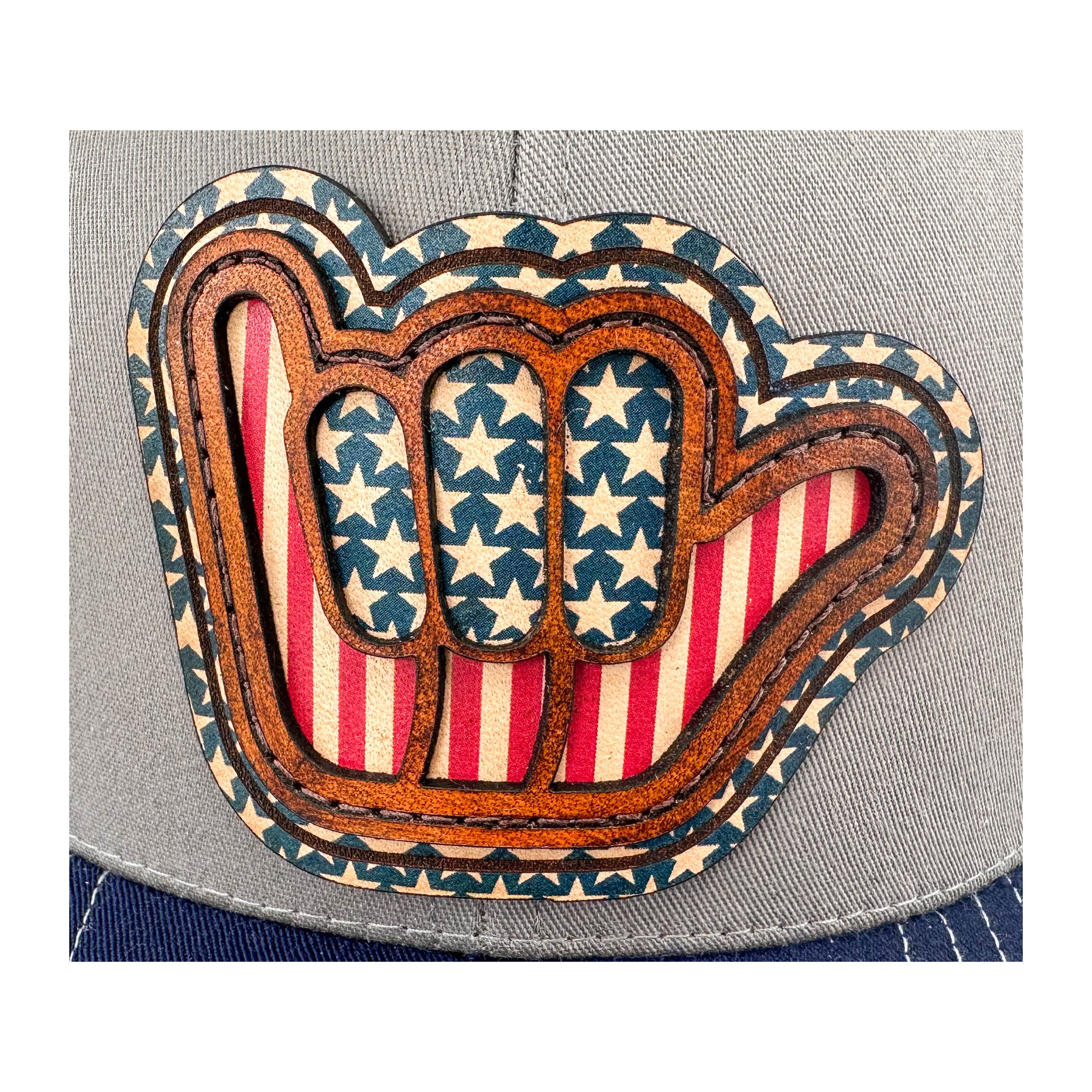 SEVEN FOUR UNION LEATHER HANG-LOOSE AMERICA - TRUCKER HAT